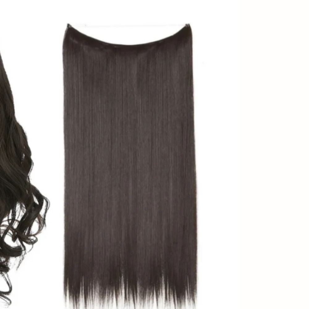 Halo Straight Dark Brown 30 inch Extensions Realistic Hair Extension Halo Hair